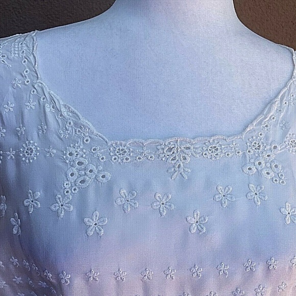 Vintage Johnny Was White Floral Peplum Embroidered Lace Blouse Top Tunic Size: S - Picture 6 of 11